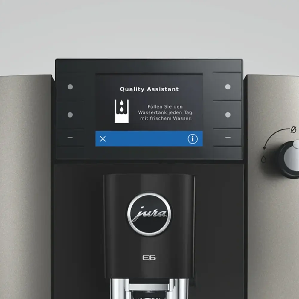 JURA E6 Dark Inox (ED) – automatický kávovar