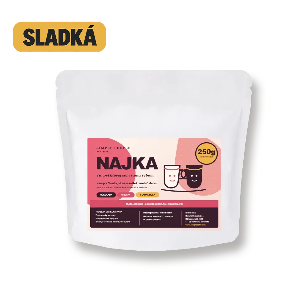 Sladká Najka zrnková káva od Simple coffee